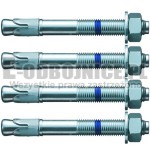 Kotwy stalowe cynkowane szt 4 zestaw do odbojnic