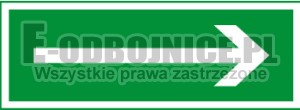 Znak 11 Kierunek drogi ewak strzałka 300x100 PF