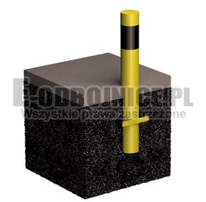 Odbojnica słupowa średnica 76,1 mm wysokość 300 mm do wkopania