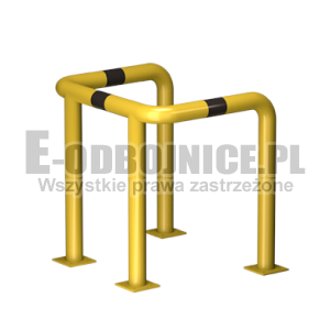 Odbojnica U-4 średnica 76,1 mm wysokość 800 mm, wymiar wewnętrzny A=600 mm B=600 mm