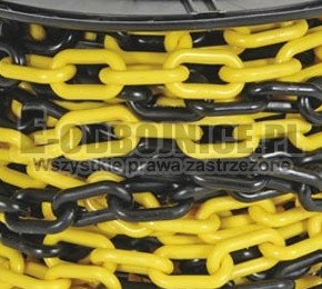 Łańcuch żółto - czarny 6 mm plastikowy - 1 mb
