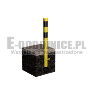 Odbojnica słupowa średnica 76,1 mm wysokość 600 mm do wkopania