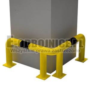 Odbojnica narożna równoramienna  średnica 76,1 mm wysokość do wyboru, długość ramion do wyboru