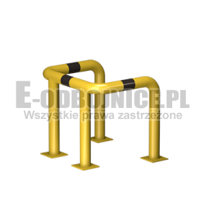 Odbojnica U-4 średnica 76,1 mm wysokość 600 mm, wymiar wewnętrzny A=500 mm B=500 mm