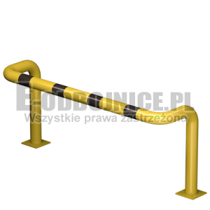 Odbojnica U-2 średnica 76,1 mm wysokość 600 mm, wymiar wewnętrzny A=1200 mm B=300 mm