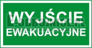 Znak 11 Wyjście Ewakuacyjne 400x800 PF