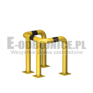 Odbojnica U-4 średnica 76,1 mm wysokość 600 mm, wymiar wewnętrzny A=400 mm B=400 mm