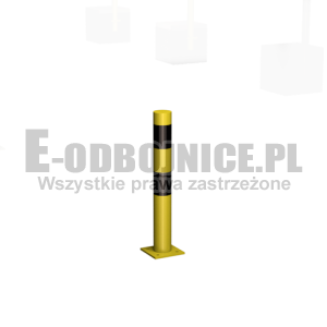 Odbojnica słupowa średnica 76,1 mm wysokość 600 mm do przykręcenia