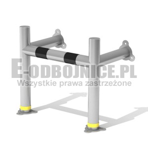 Odbojnica U-2 aluminiowa AluProSafe średnica 60,0 mm, wysokość 500 mm, wymiary wewnętrzne A=360 mm B=300 mm do przykręcenia