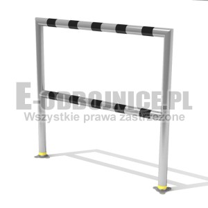 Barierka techniczna aluminiowa AluProSafe średnica 60,0 mm długość 1200 mm do przykręcenia