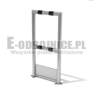 Barierka techniczna z progiem aluminiowa AluProSafe średnica 60,0 mm długość 600 mm do przykręcenia