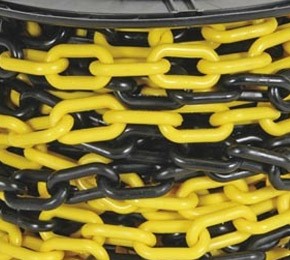 Łańcuch żółto - czarny 8 mm plastikowy - 1 mb