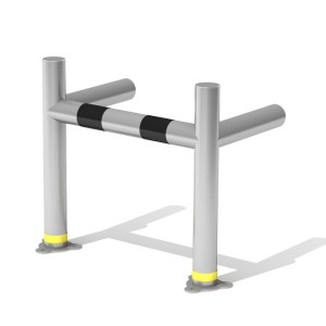 Odbojnica U-2 aluminiowa AluProSafe średnica 60,0 mm, wysokość 500 mm, wymiary wewnętrzne A=360 mm B=300 mm do przykręcenia