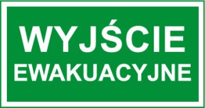 Znak 11 Wyjście Ewakuacyjne 400x800 PF