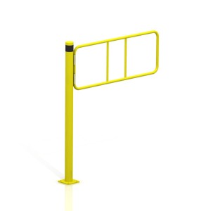 Barierka techniczna uchylna,  słupek 60,3 mm, skrzydło 900 mm