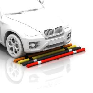 Ogranicznik parkingowy stalowy rura 60,3 mm długość 1800 mm kolor do wyboru 
