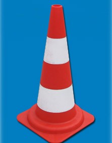 Pachołek drogowy 54 cm PCV odblaskowy