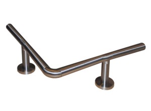 Odbojnica liniowa stal nierdzewna średnica 42,4 mm wysokość 180 mm, długość 620 na 620 mm