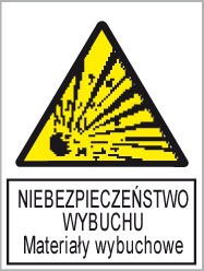 Znak 12 Materiały Wybuchowe 225x275 PB